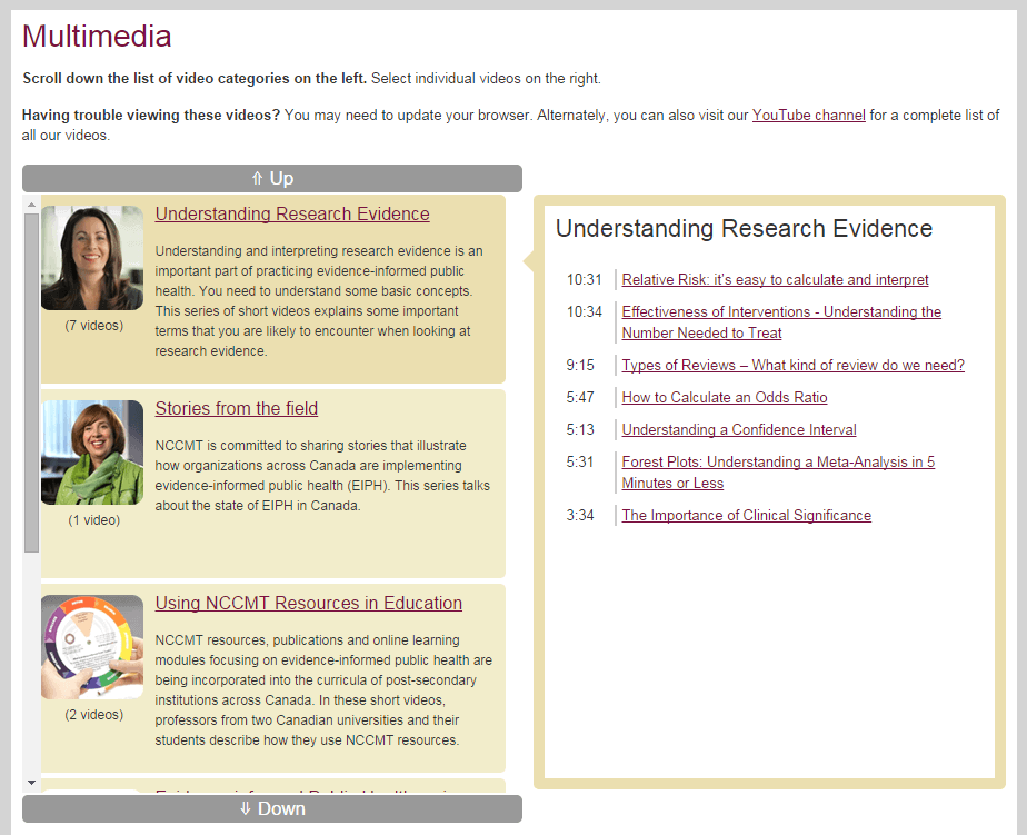Picture of the NCCMT website